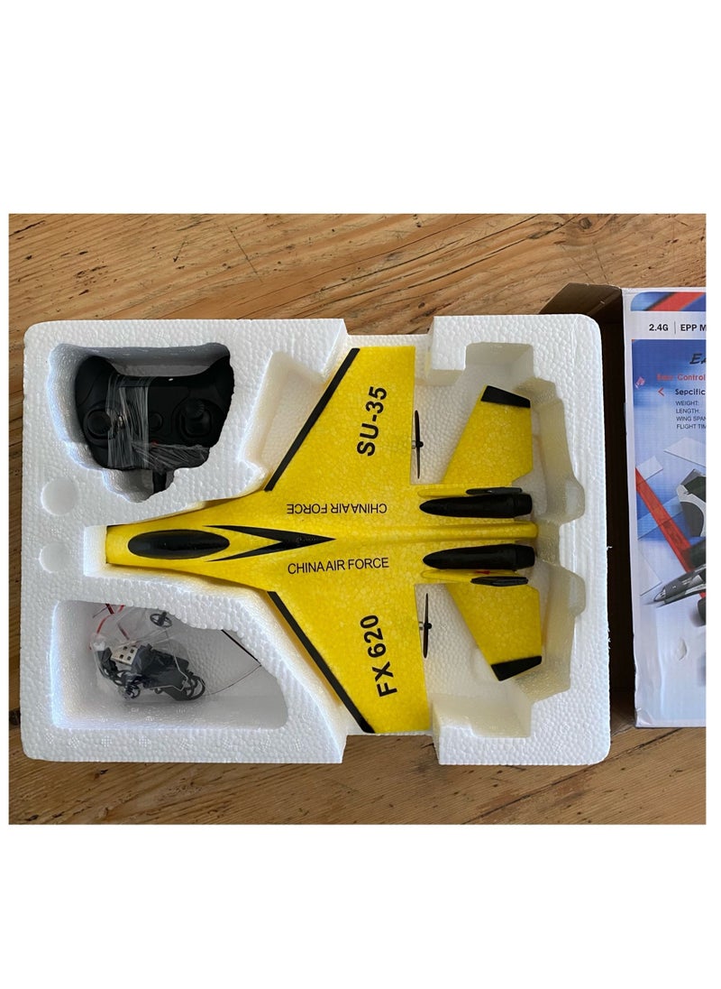 AROAQ RC Remote Radio Control Drones Airplanes Yellow four Battery Toy Kids Gift  - Image 3
