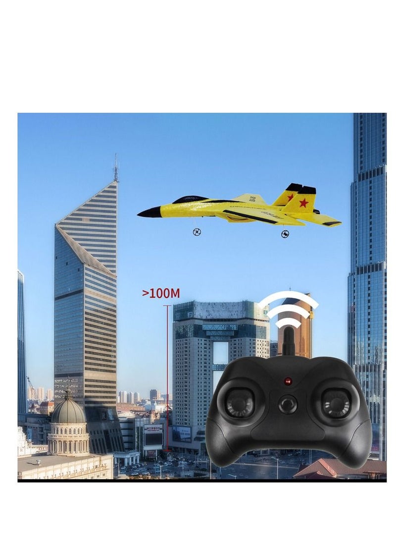 AROAQ RC Remote Radio Control Drones Airplanes Yellow four Battery Toy Kids Gift  - Image 1