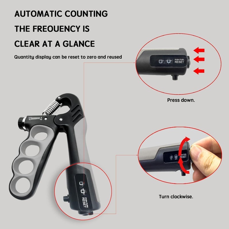Adjustable Grip Strength Trainer with Digital Counter - 11-220Lbs (5-100KG) - Image 4