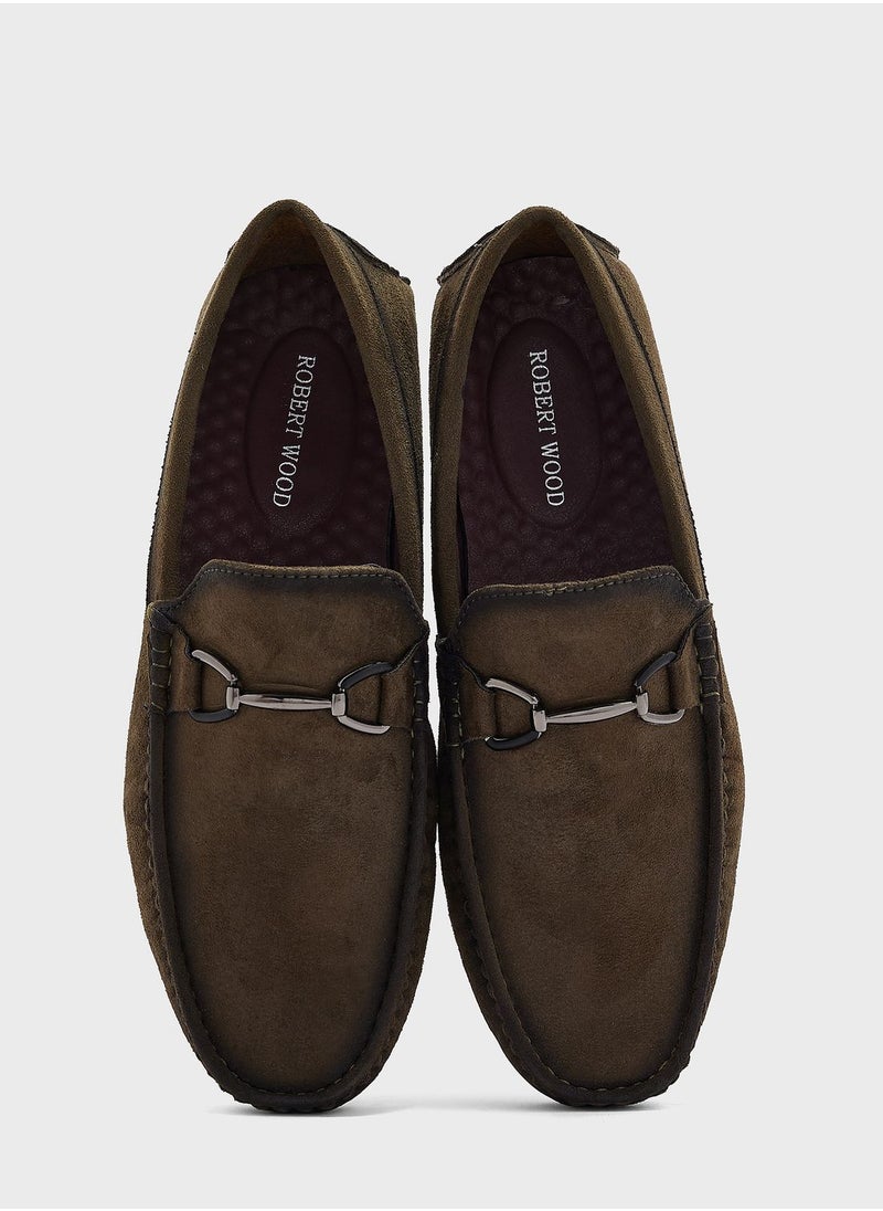 Robert Wood - Nubuck Loafers - Image 1