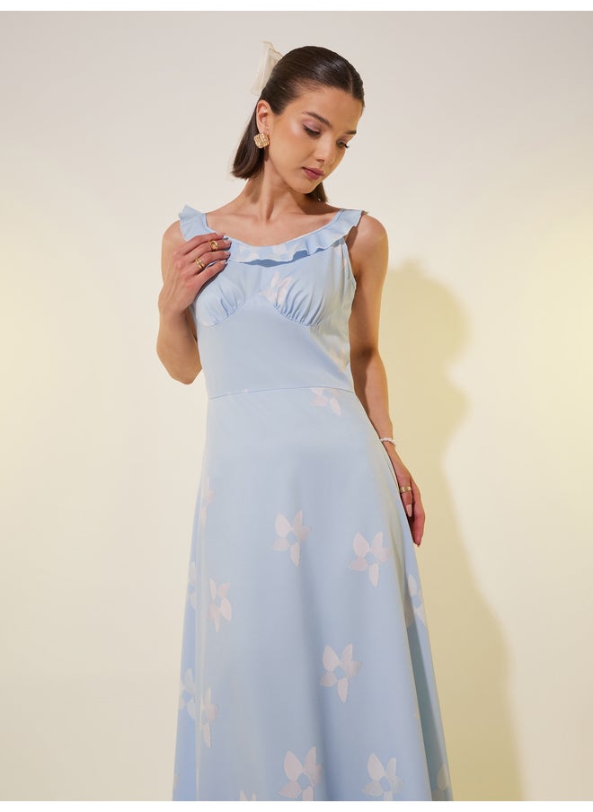 Take Two Floral Satin Dress  - Image 3