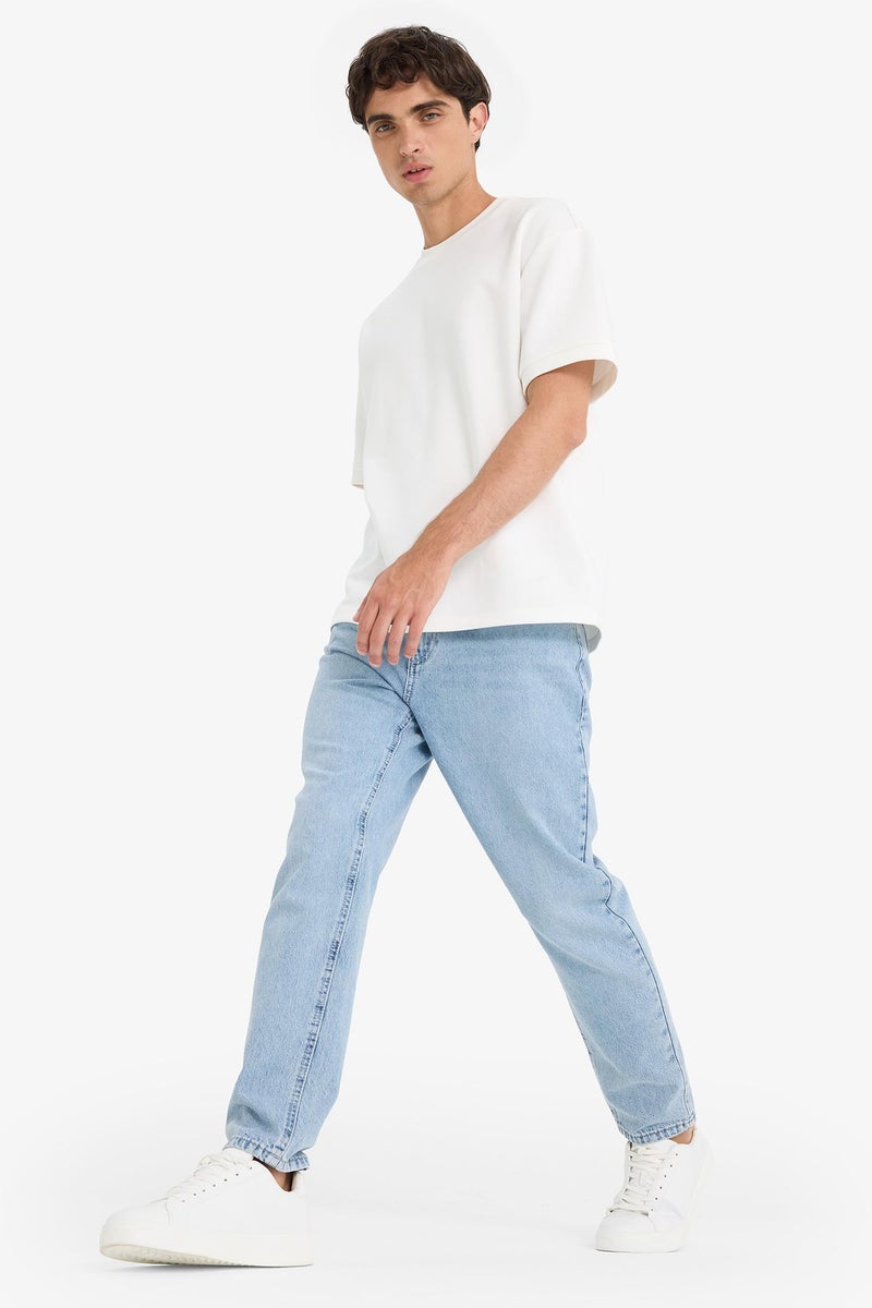 DeFacto Blue Man 90’S Slim Fit Super Skinny Hem Jean Trousers Casual - Image 4