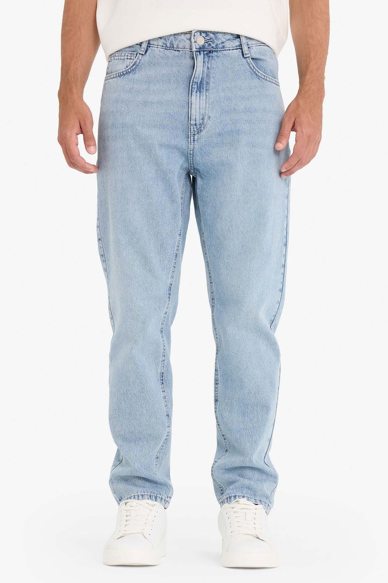 DeFacto Blue Man 90’S Slim Fit Super Skinny Hem Jean Trousers Casual - Image 5