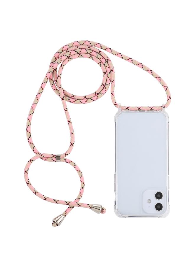 اس-توب جراب لهاتف iPhone 12 mini مصنوع من الأكريليك الشفاف مع وسادة هوائية ومضاد للصدمات وغطاء حماية للهاتف مع حبل - Image 1