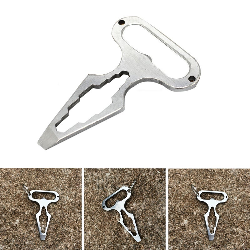 Multi function Stainless Steel Tactics Self Denfense Tool Bottle Opener Screwdriver - Image 5