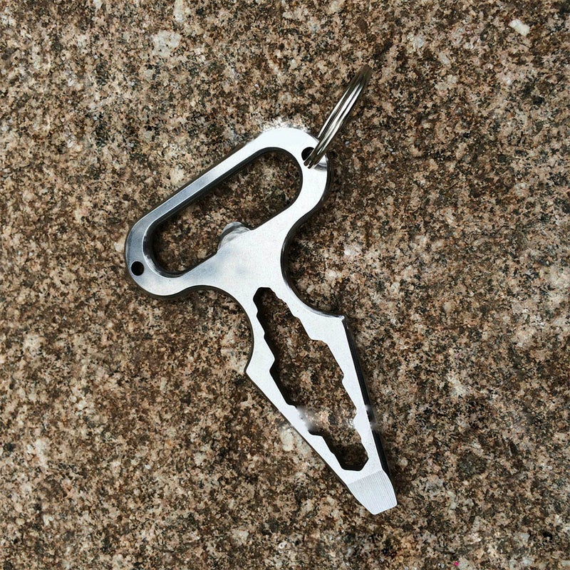 Multi function Stainless Steel Tactics Self Denfense Tool Bottle Opener Screwdriver - Image 3