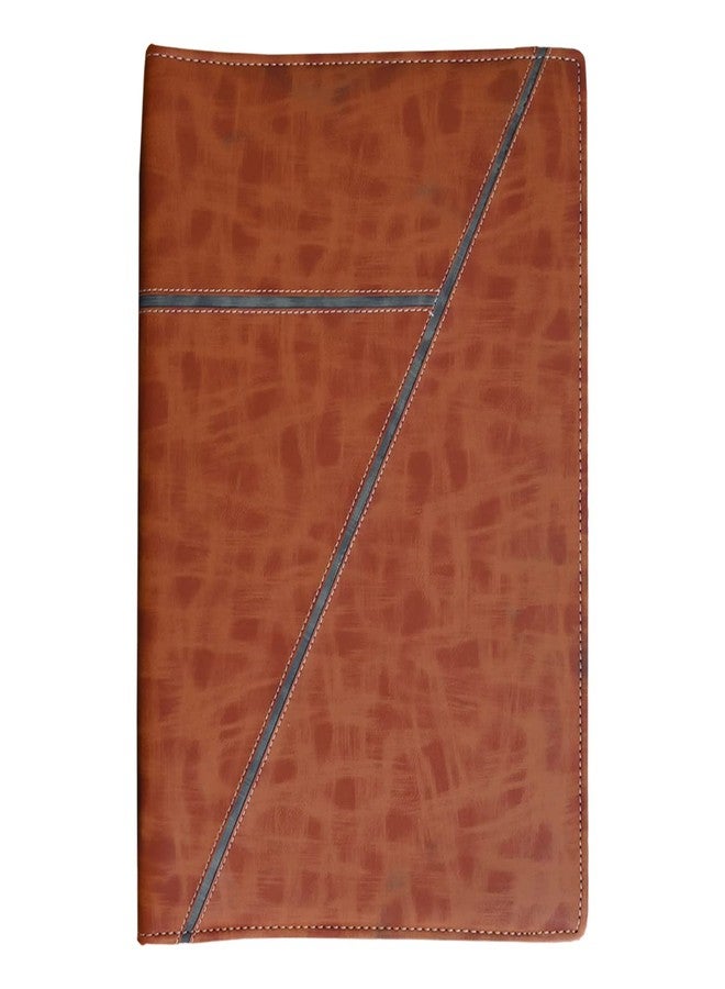 True-Ally مجلد ملفات True-Ally Portfolio بحجم FS / A4، حامل مستندات بحلقات رباعية الأبعاد مع 20 غلاف حماية ممتاز للأوراق بسماكة 200 ميكرون، مناسب للمكاتب والمنازل والبنوك والمهنيين (بني). - Image 1