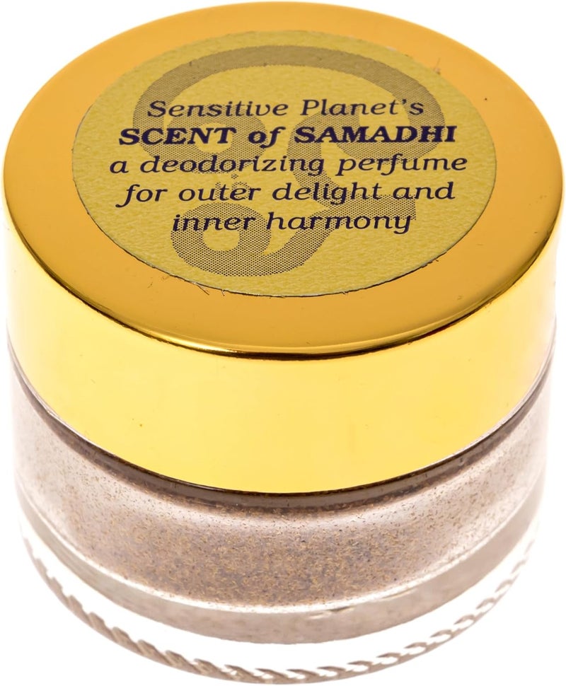 Sensitive Planet Scent of Samadhi Powder AllNatural Deodorant and Personal Fragrance with Sandalwood Tulsi Rose and Clove 2 oz Jar 1Pack