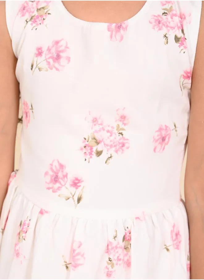 LILPICKS Criss-Cross Back Detail Floral Dress by Styli