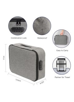 Tediline Document Storage Bag With Lock, Black - Durable and Lightweight Organizer With Multiple Compartments for Files, Papers, and Documents of All Sizes  - Image 5