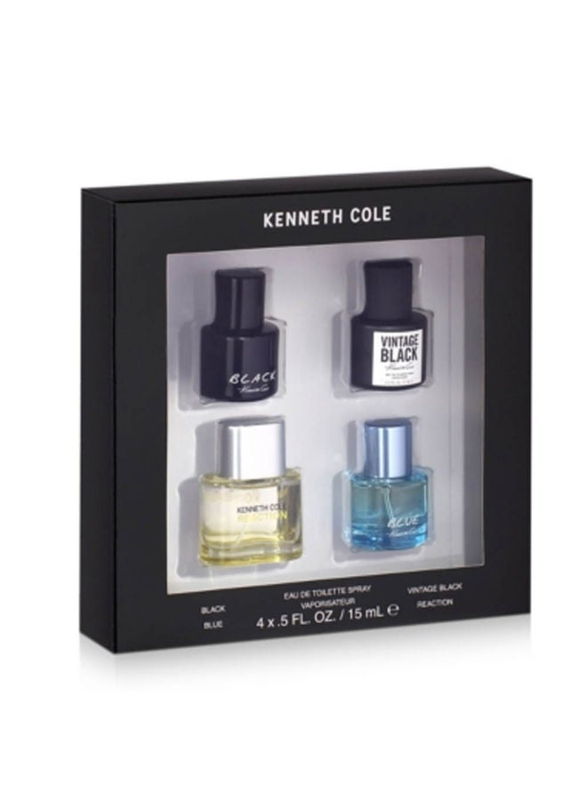 Kenneth Cole مجموعة هدايا كينيث كول بلاك - أو دو تواليت 15 مل + ريأكشن 15 مل + فينتاج بلاك 15 مل + بلو 15 مل - Image 1