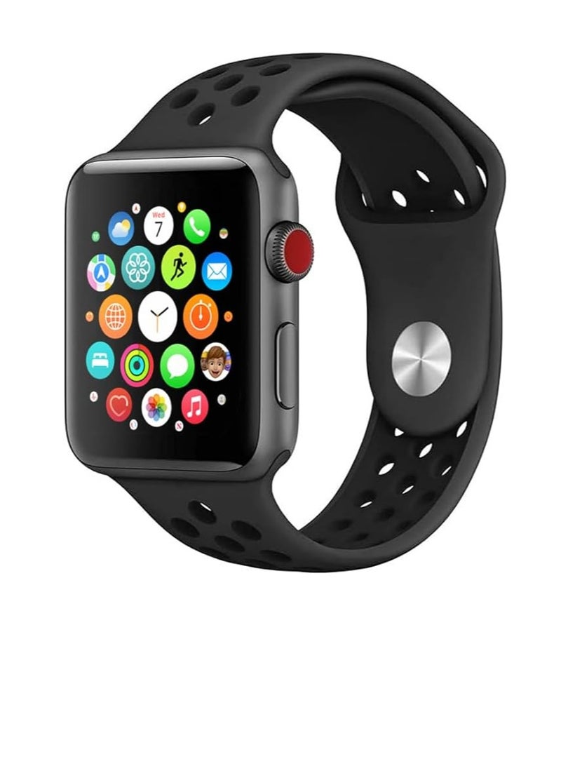 Silicone Sport Band for Apple Watch 49mm 45mm 44mm 42mm Soft Replacement Wrist Strap Compatible with iWatch Series - Image 1