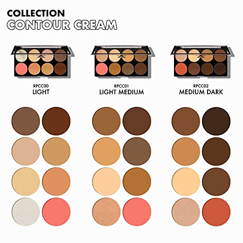 Ruby Kisses 3D Cream Contour Artist Set 3 Pack (Light, Light Medium, Medium Dark) - Image 3