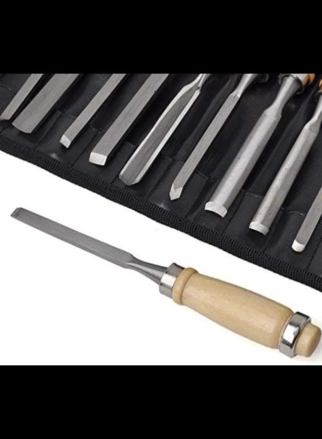 ABBASALI Wood Carving Hand Chisel Woodworking Lathe Gouges Tools Set (12 Pieces )  - Image 3