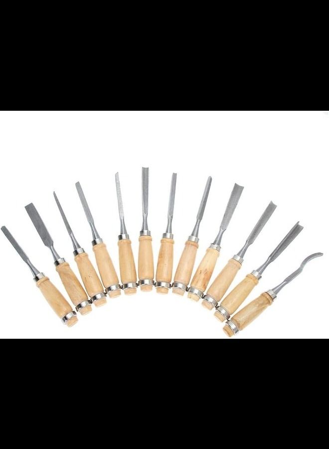 ABBASALI Wood Carving Hand Chisel Woodworking Lathe Gouges Tools Set (12 Pieces )  - Image 2
