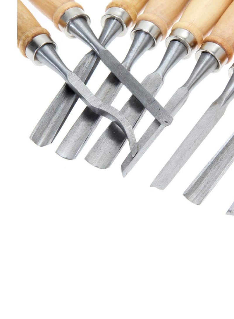 ABBASALI Wood Carving Hand Chisel Woodworking Lathe Gouges Tools Set (12 Pieces )  - Image 4