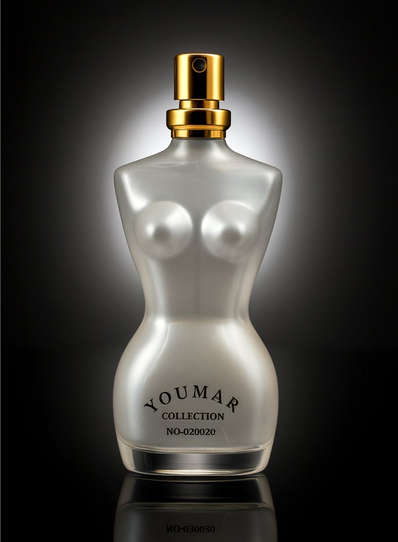 يومار عطر أنيق للنساء من مجموعة يومار رقم 0020، 25 مل | عطر فاخر للنساء برائحة الفانيليا والزهور البيضاء والبودرة | أفضل عطر للنساء - Image 4