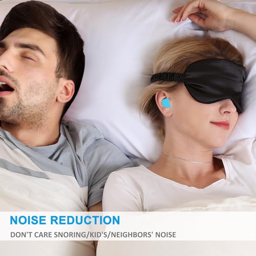 Schiara Ear Plugs for Sleeping, 16 Moldable Noise Cancelling Silicone Earplugs for Swimming, Snoring, Sleep and Studying, Blue - Image 3
