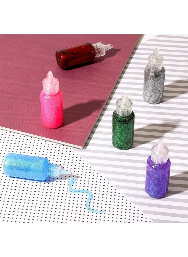 Bright Creations Neon Metallic Glue With Glitter Bottles For Arts And Crafts (20 Ml 12 Pack) - Image 2