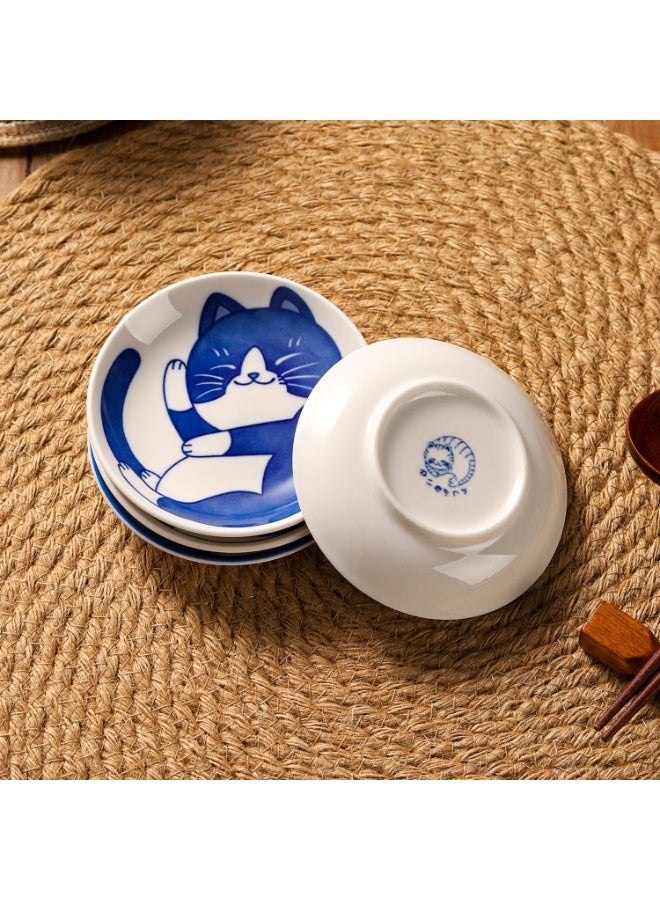 Sauce Dish Set, 4 Inch Japanese Style Ceramic Dipping Bowls for Sushi, Snacks & Small Plates, Mini Appetizer Saucers - Image 5