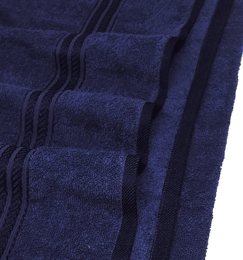 Lukzer 1PC 600 GSM Bath Towel Soft 100% Cotton Light Weight Super Absorbant Perfect for Bathroom Body Napkin (75x150cm/Dark Blue) - Image 4