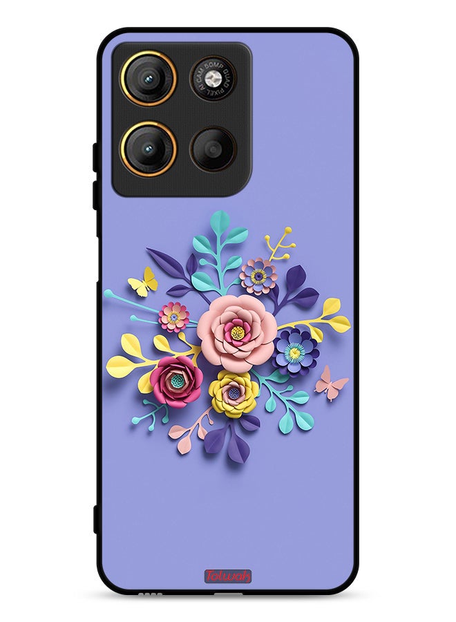 Tolwak Motorola Moto G15 Protective Case Cover Flowers Art