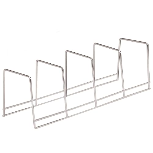 Better Houseware 4-Section Plate Rack, Large, Chrome - Image 4