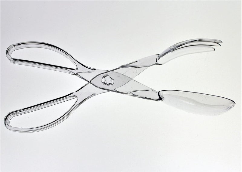 Exquisite Clear Deluxe Plastic Salad Tongs - Premium Quality - Resposable - 6 Count - Image 3