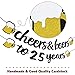 Joymee 25th Birthday Decorations for Men Women Cheers to 25 Years Banner PreStrung 25th Beer Happy Birthday Party Decorations Black Gold - Image 4