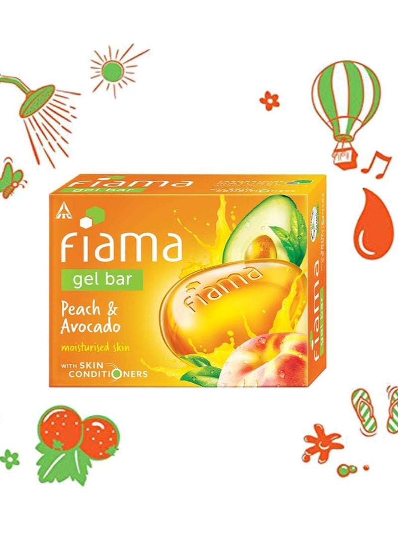 Fiama بار جل فيما بخلاصة الخوخ والأفوكادو لترطيب البشرة، مع مرطبات للبشرة، 125 جرام - Image 3