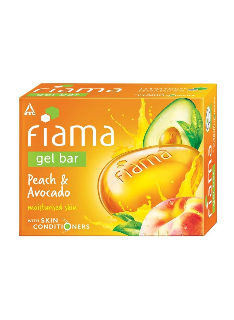 Fiama بار جل فيما بخلاصة الخوخ والأفوكادو لترطيب البشرة، مع مرطبات للبشرة، 125 جرام - Image 1