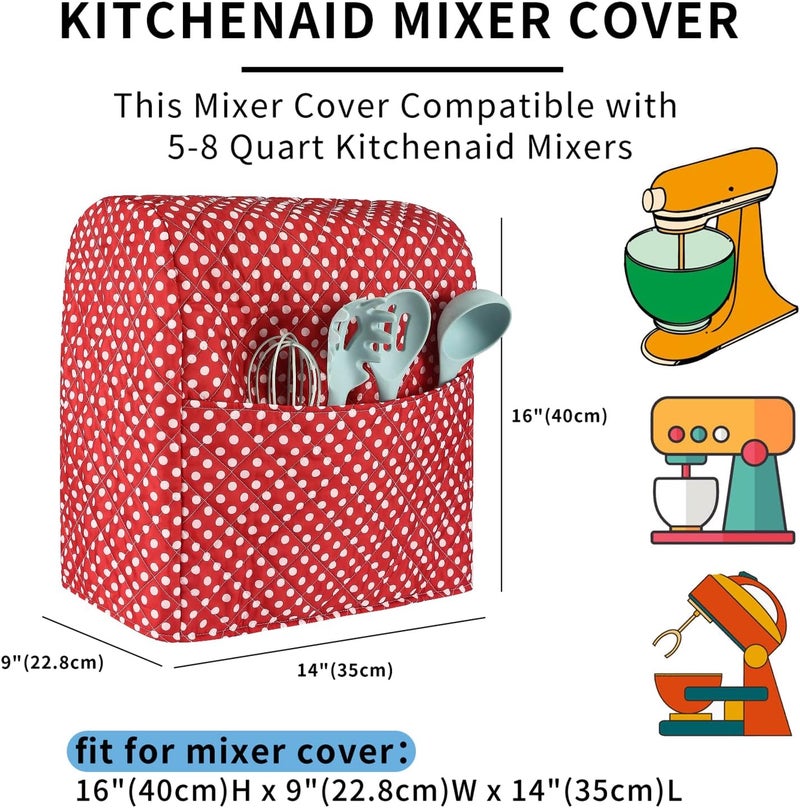 TUYUU غطاء خلاط Kitchen Aid، غطاء خلاط ثابت متوافق مع خلاطات Kitchenaid/Hamilton سعة 6-8 كوارت / موديلات الرأس المائل ورفع الوعاء، غطاء خلاط مطبخ Pioneer Woman. إكسسوارات خلاط Kitchen Aid - Image 4