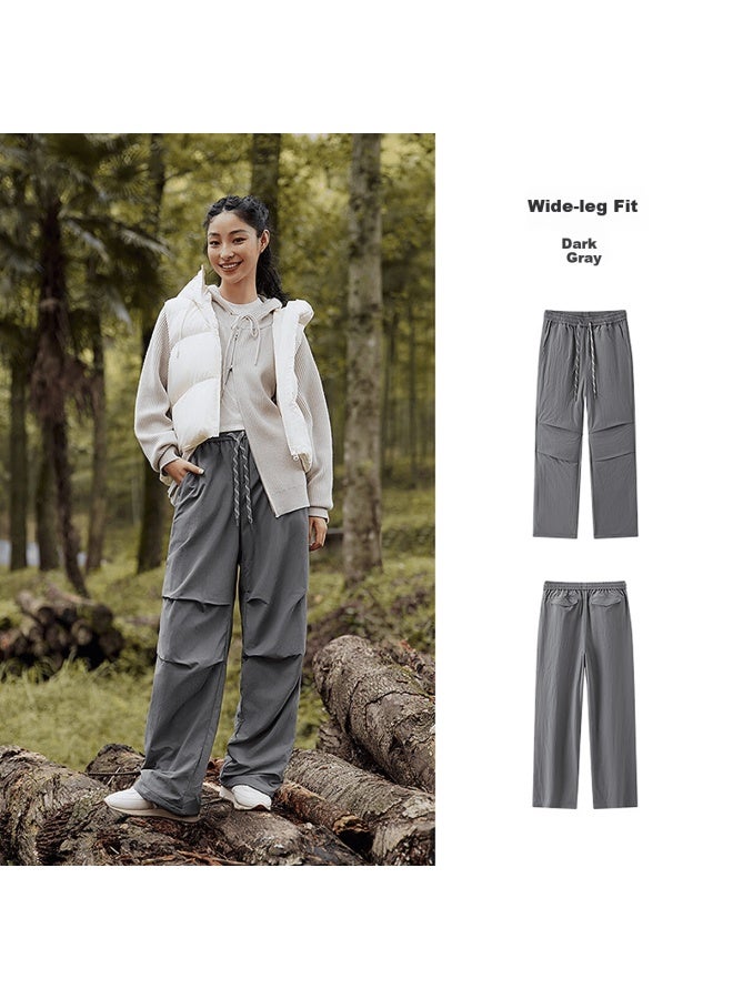 Semir Women's Casual Winter Pants Three-protection Anti-static Fleece Loose Drawstring Wide-leg Trousers Long Pants 109725127006 - Image 5