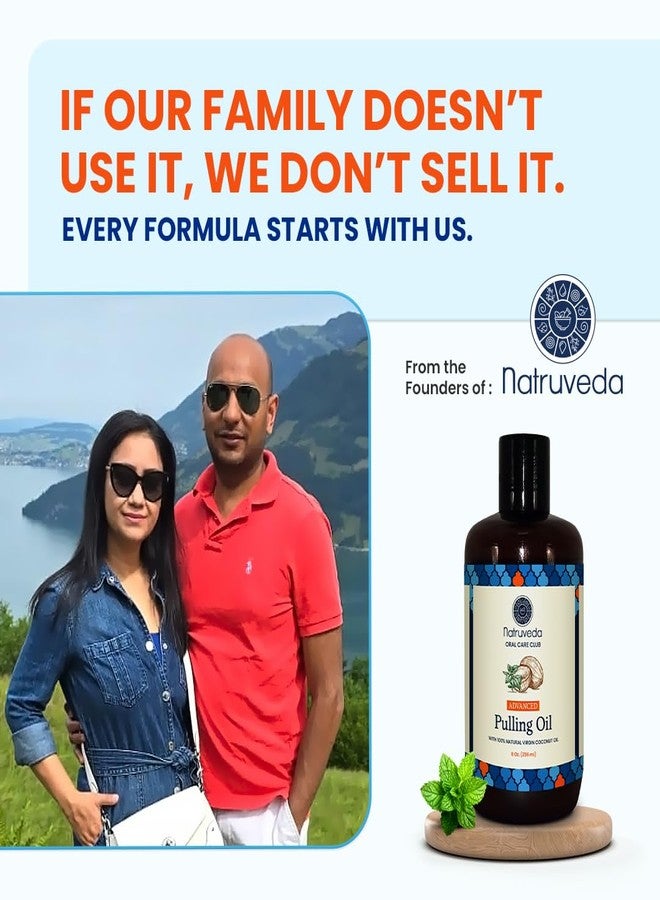 Natruveda Coconut Oil Pulling Mouthwash - 8 oz, Virgin Clove & Mint Blend, Ayurvedic Oral Rinse for Teeth Whitening, Natural Mouthwash for Gums, Gentle Pulling Oil for Daily Use - Image 5