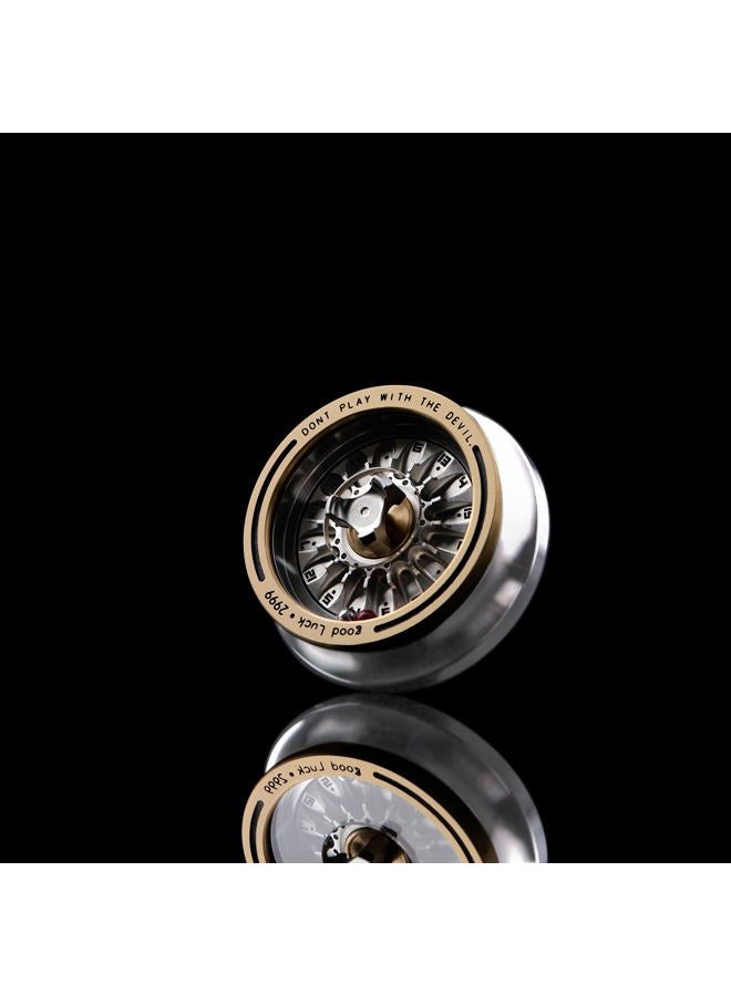 HammerSmith Carnival Pocket Roulette - Adult Stress Relief Fidget Spinner, Premium EDC Toy (Black Characters) - Image 2