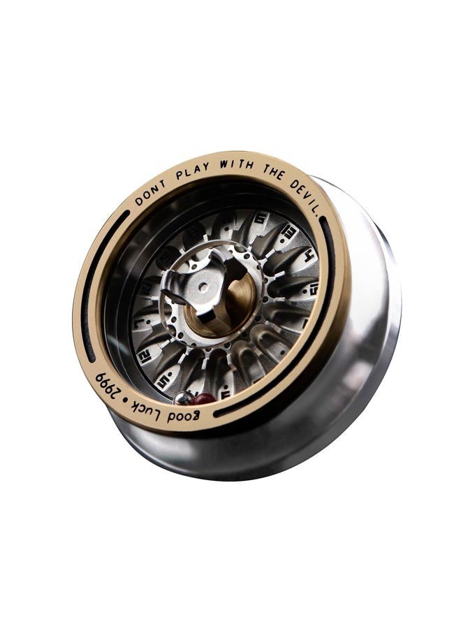 HammerSmith Carnival Pocket Roulette - Adult Stress Relief Fidget Spinner, Premium EDC Toy (Black Characters) - Image 1