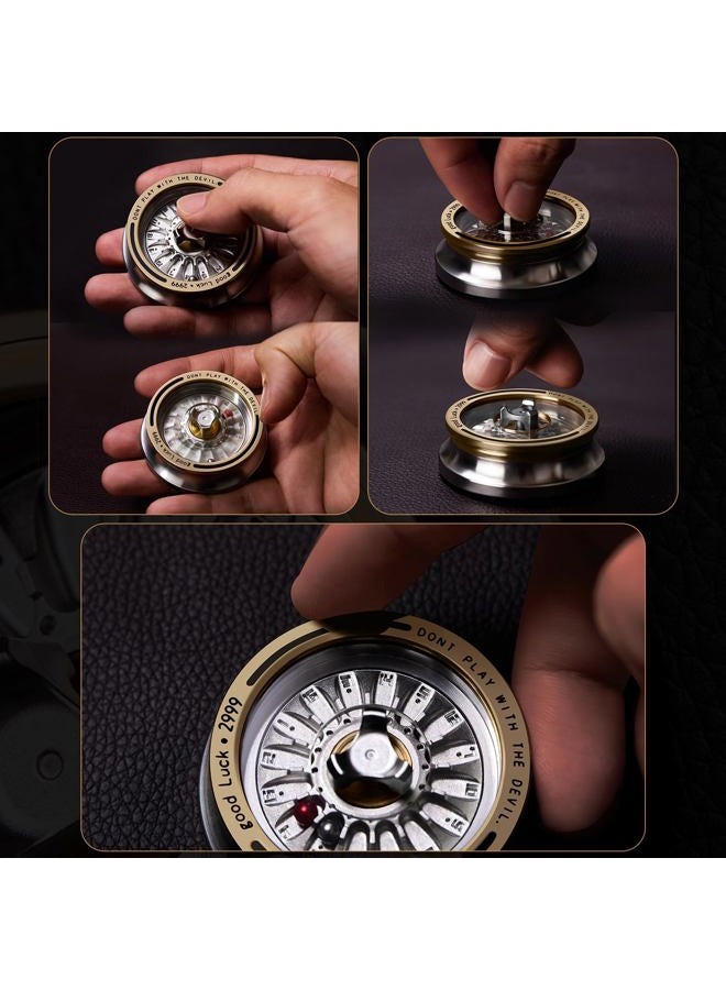 HammerSmith Carnival Pocket Roulette - Adult Stress Relief Fidget Spinner, Premium EDC Toy (Black Characters) - Image 3