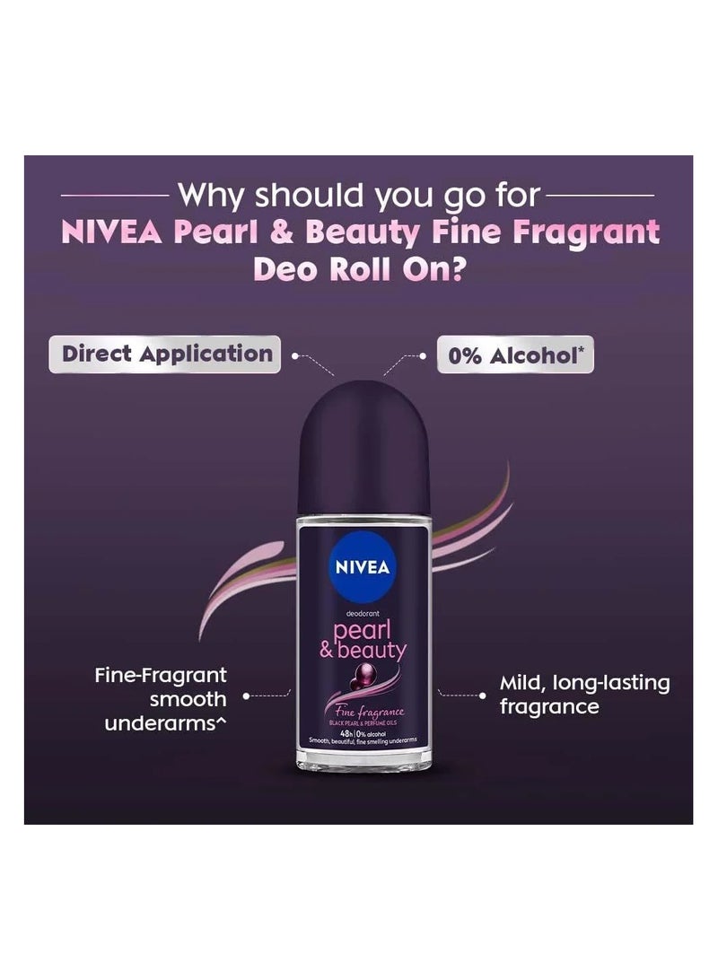 Nivea Deodorant Roll On Pearl & Beauty 50ml - Image 2