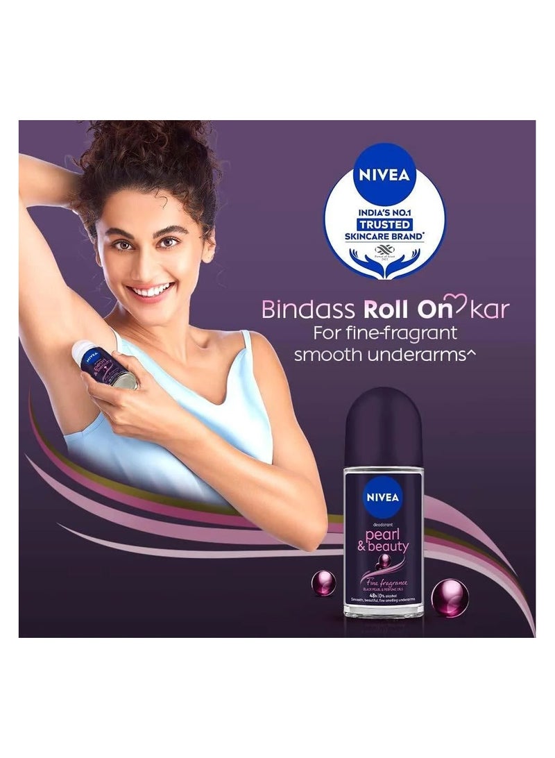 Nivea Deodorant Roll On Pearl & Beauty 50ml - Image 3