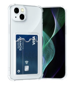 Generic Wallet Phone Case Slim Fit Card Slot Transparent Case Protective Soft Shockproof Case with Card Holder For Samsung Galaxy A25 5G  - Image 2