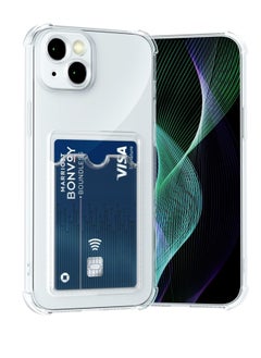 Generic Wallet Phone Case Slim Fit Card Slot Transparent Case Protective Soft Shockproof Case with Card Holder For Samsung Galaxy A25 5G  - Image 3