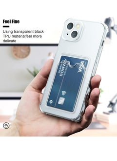 Generic Wallet Phone Case Slim Fit Card Slot Transparent Case Protective Soft Shockproof Case with Card Holder For Samsung Galaxy A25 5G  - Image 4