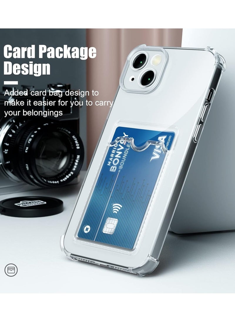 Generic - Wallet Phone Case Slim Fit Card Slot Transparent Case Protective Soft Shockproof Case with Card Holder For Samsung Galaxy A25 5G - Image 1