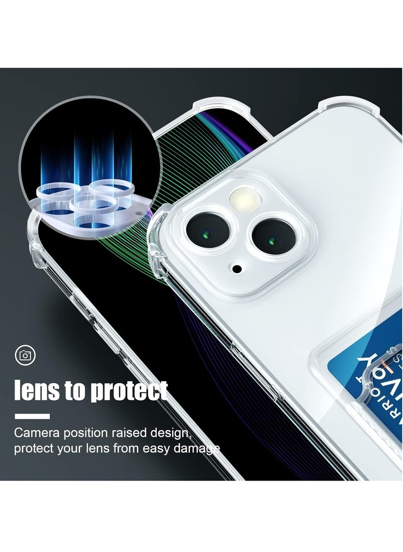 Generic - Wallet Phone Case Slim Fit Card Slot Transparent Case Protective Soft Shockproof Case with Card Holder For Samsung Galaxy A25 5G - Image 1
