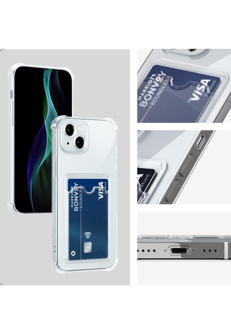 Generic - Wallet Phone Case Slim Fit Card Slot Transparent Case Protective Soft Shockproof Case with Card Holder For Samsung Galaxy A25 5G - Image 1
