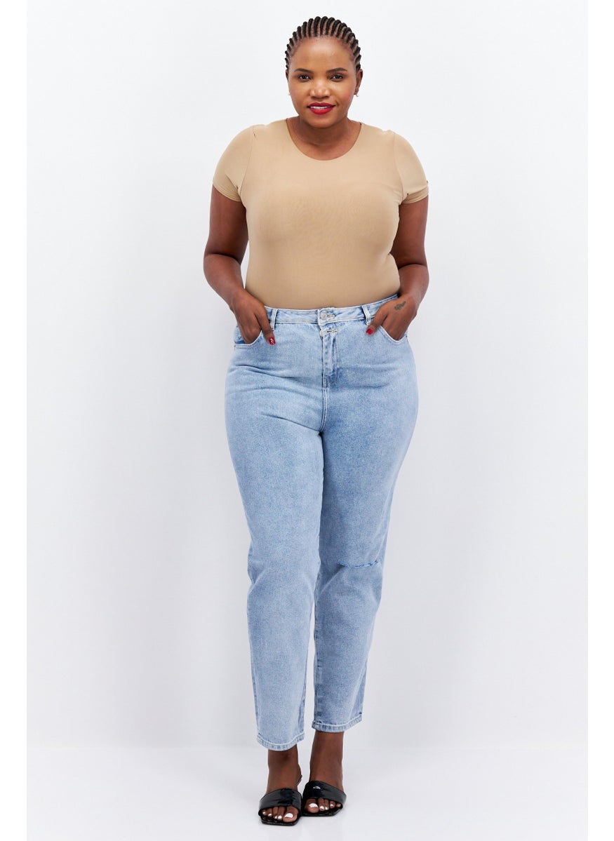 Urban Bliss - Women Plus Size Light Wash Non Stretch Jeans, Blue - Image 1