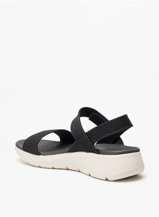Le Confort - Women's Textured Flyknit Sandals with Hook and Loop Closure - Image 1