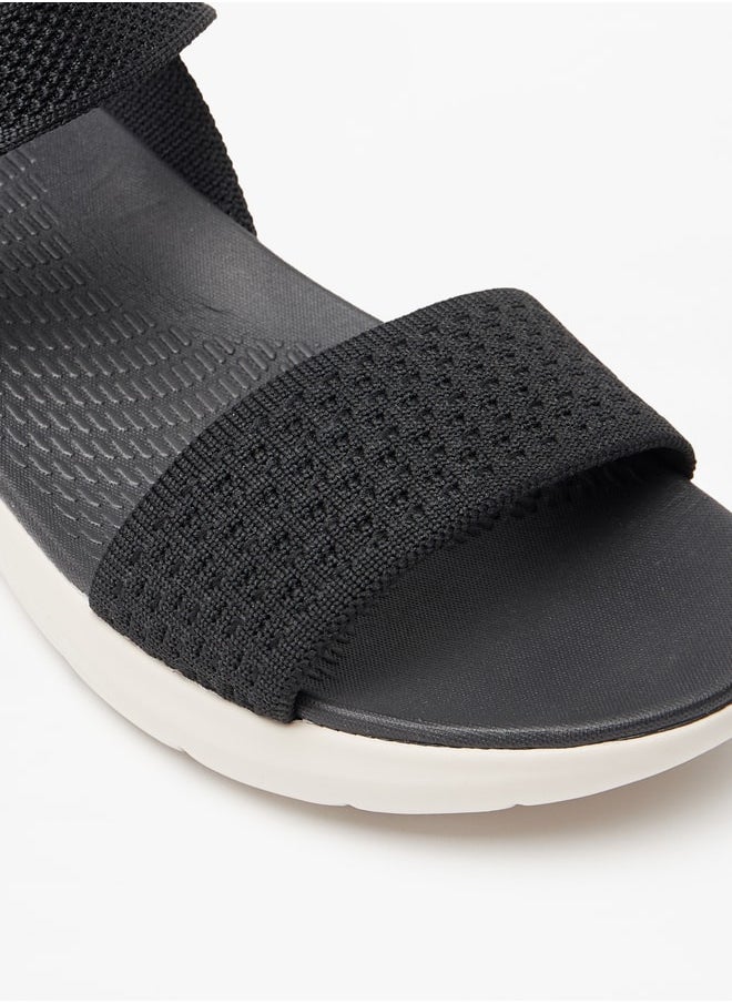 Le Confort - Women's Textured Flyknit Sandals with Hook and Loop Closure - Image 1