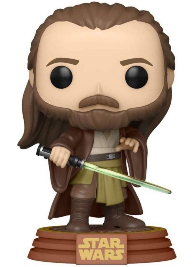 Funko Funko Pop! Star Wars: Across The Galaxy - Qui-Gon Jinn Vinyl Bobblehead, Amazon Exclusive  - Image 1