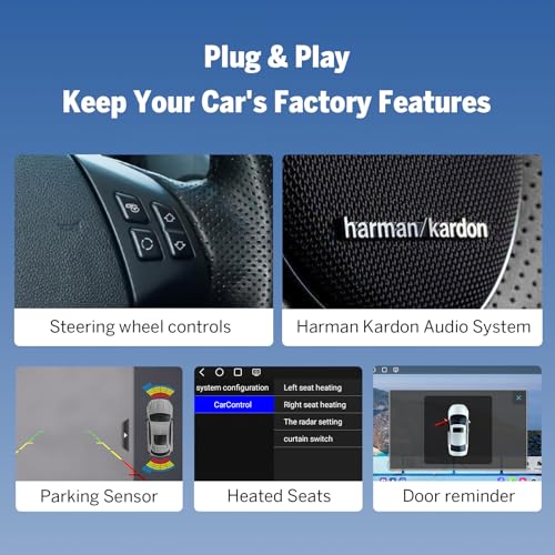 Eonon E90X6S 6+64GB Car Stereo for BMW 3 Series 2005-2011(E90/E91/E92/E93), Android 13 Wireless CarPlay & Android Auto, 9 Inch Head Unit, HDMI/SWC/4G LTE/Bluetooth/WiFi - (E90A12S Upgrade) - Image 3